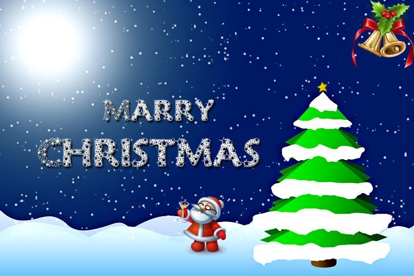 Christmas Desktop Wallpapers - Merry Christmas Cards - HD Wallpaper 