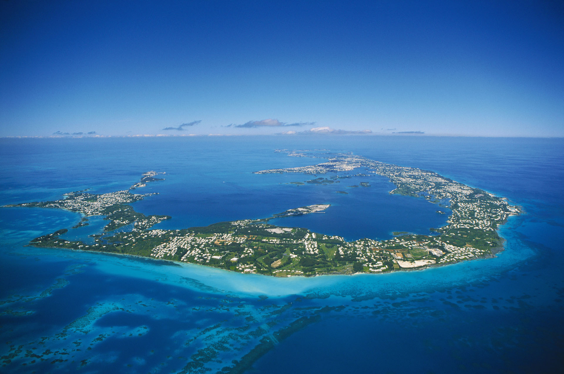 Aerial Photo Of Bermuda - HD Wallpaper 