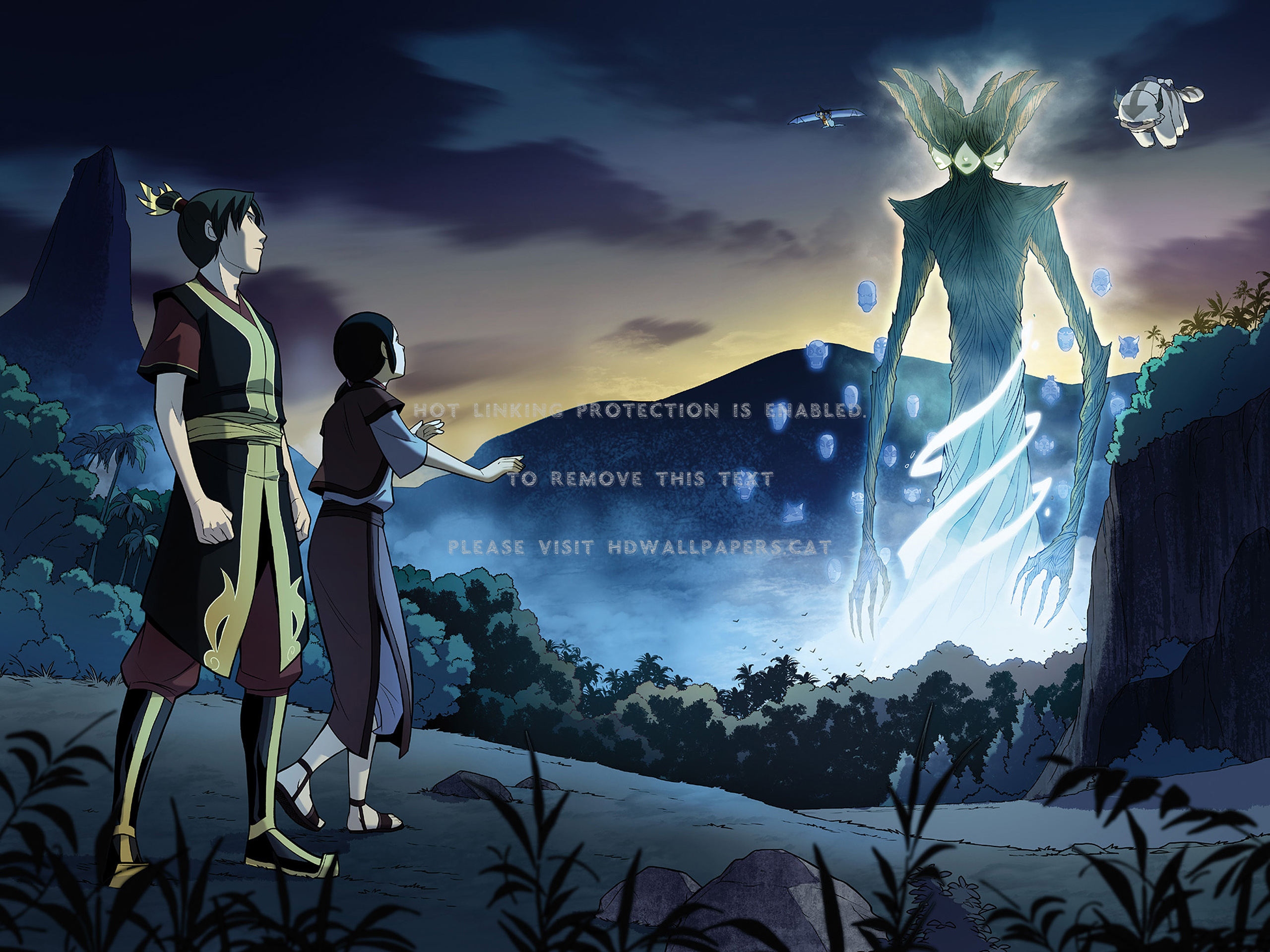 Avatar Aang Zuko Sokka Anime Appa Ursa Momo - Avatar The Last Airbender The Mother Of Faces - HD Wallpaper 