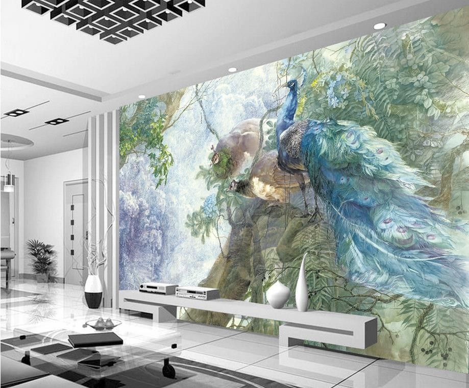 Wall Design Flower Painting 3d - HD Wallpaper 