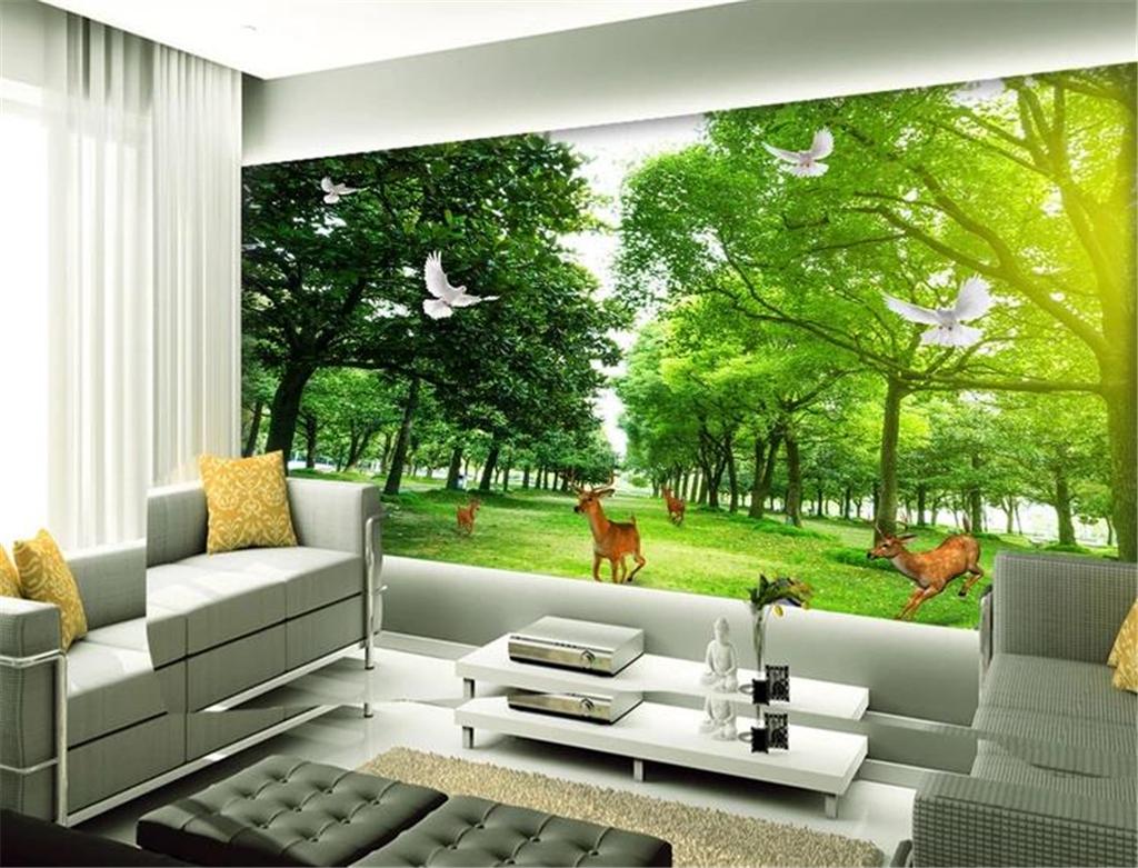 Chambre Papier Peint Nature - HD Wallpaper 