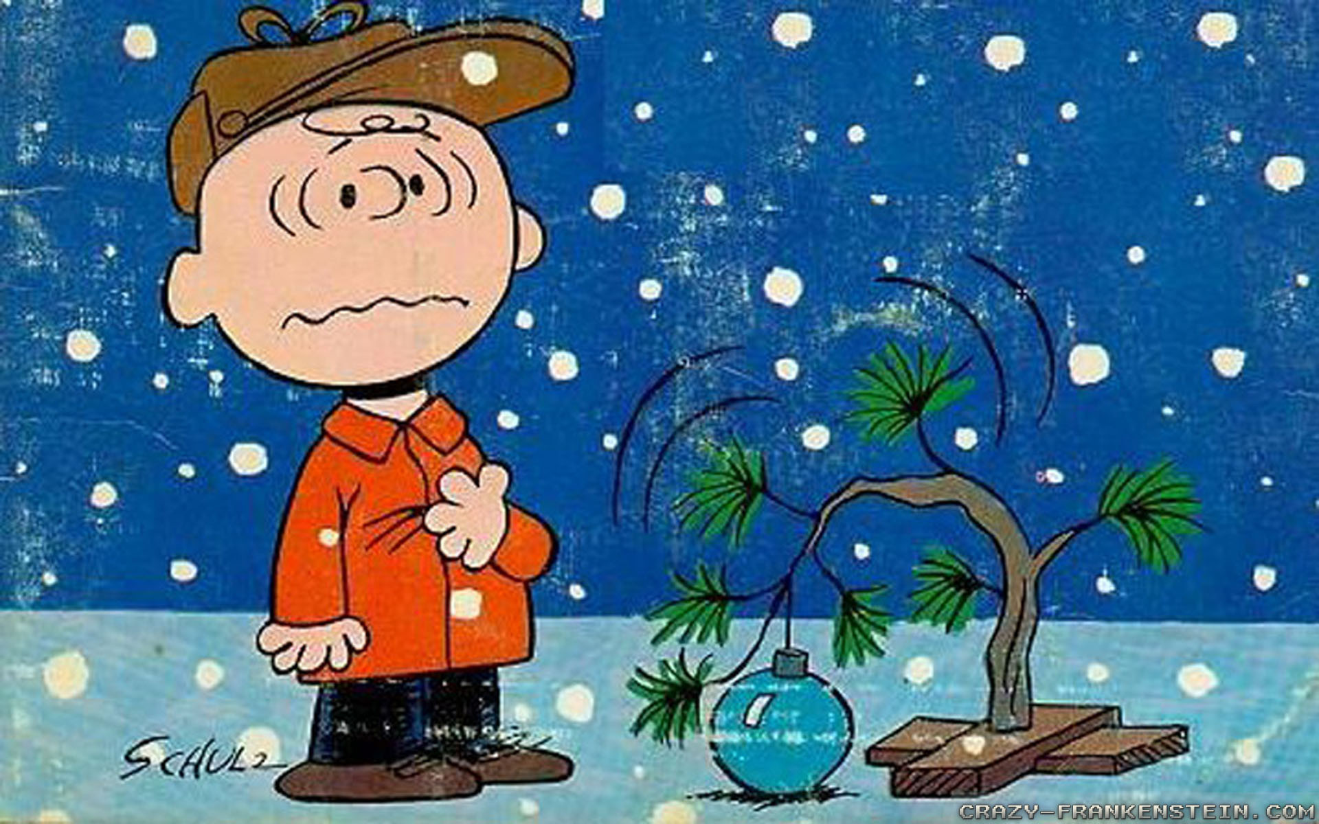 Charlie Brown Christmas Tree Wallpaper - Charlie Brown Christmas Wallpaper Desktop - HD Wallpaper 