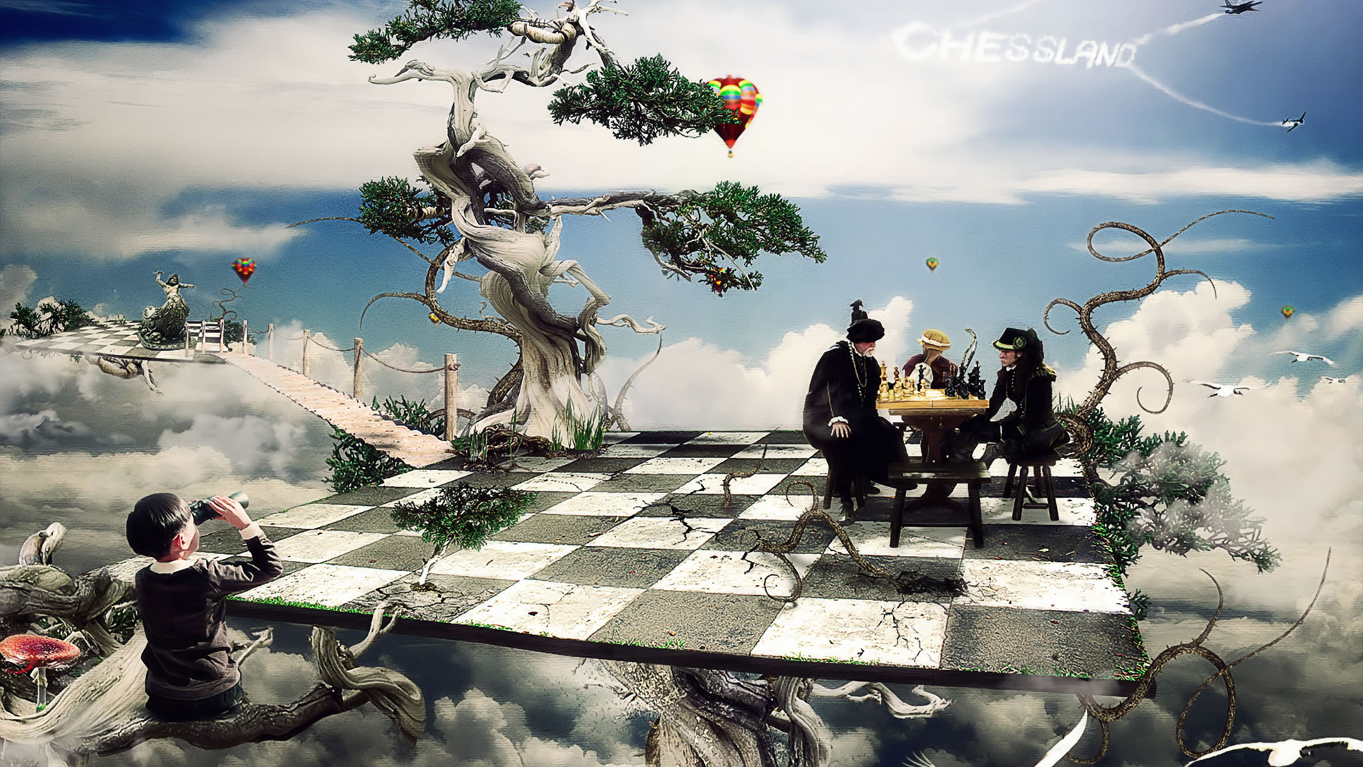 3d Art Chess Wallpaper Wallpaper - 3d Wallpaper Hd Landscape - HD Wallpaper 