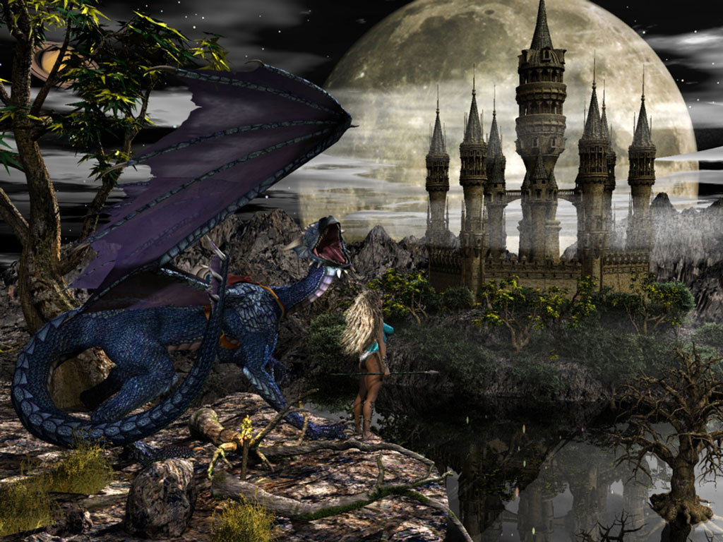 3d Digital Fantasy Art, Pop Arts Pictures 3d Landscape - 3d Fantasy Art - HD Wallpaper 