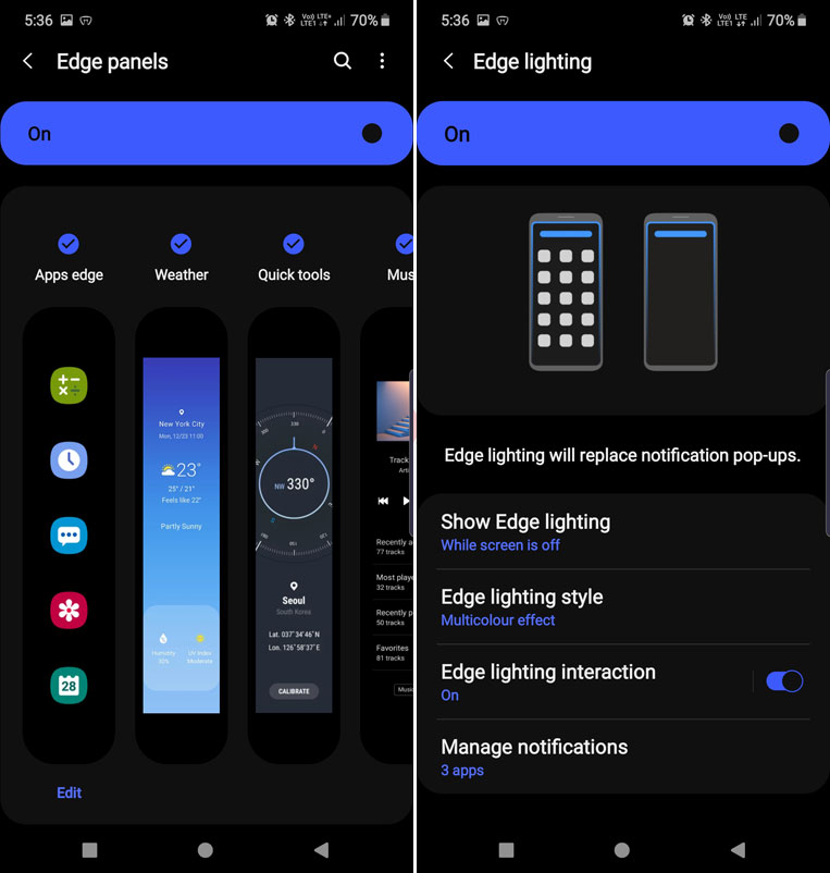 Note 10 Edge Panels And Edge Lighting - Edge Lighting Note 10 - HD Wallpaper 