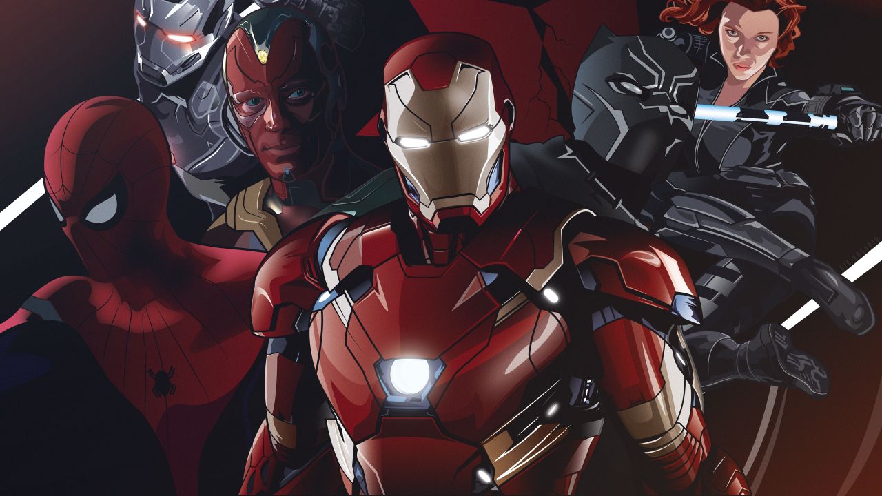 Iron Man War Machine Spider Man - HD Wallpaper 