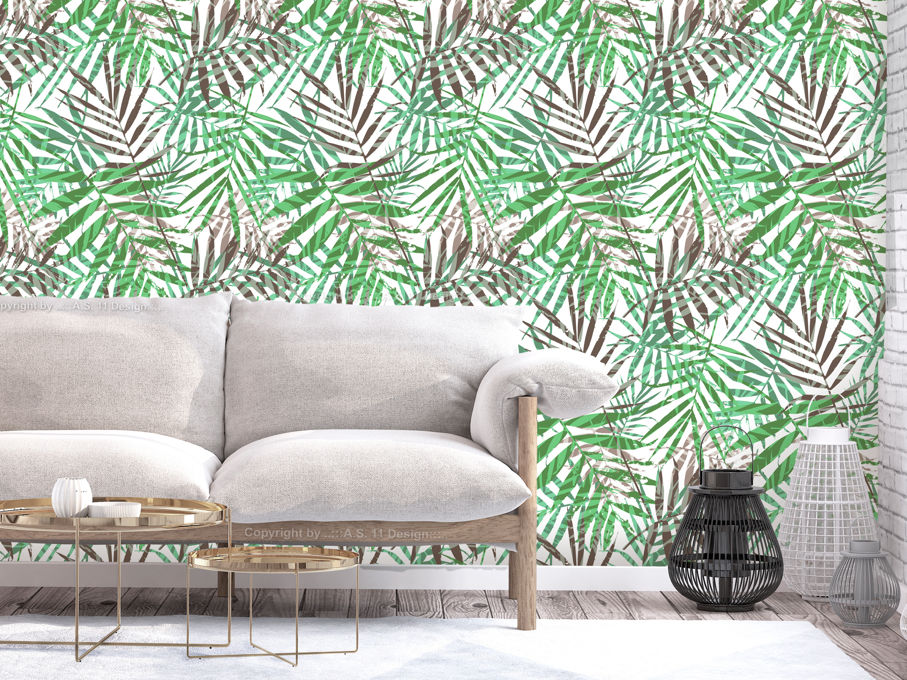 Wallpaper Wild Leaves - Carte Da Parati Moderne - HD Wallpaper 