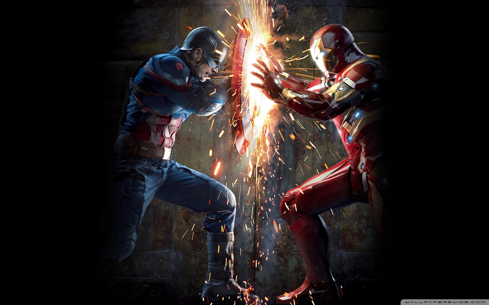 Captain America Vs Iron Man Civil War Poster - HD Wallpaper 