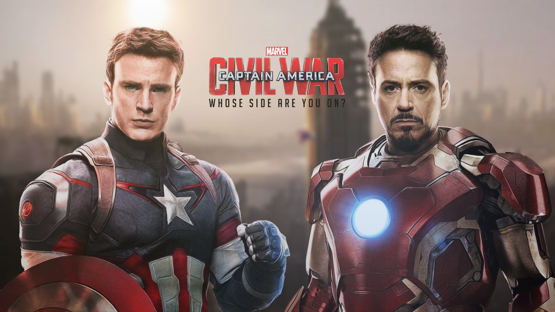 Hd Iron Man Captain America - HD Wallpaper 