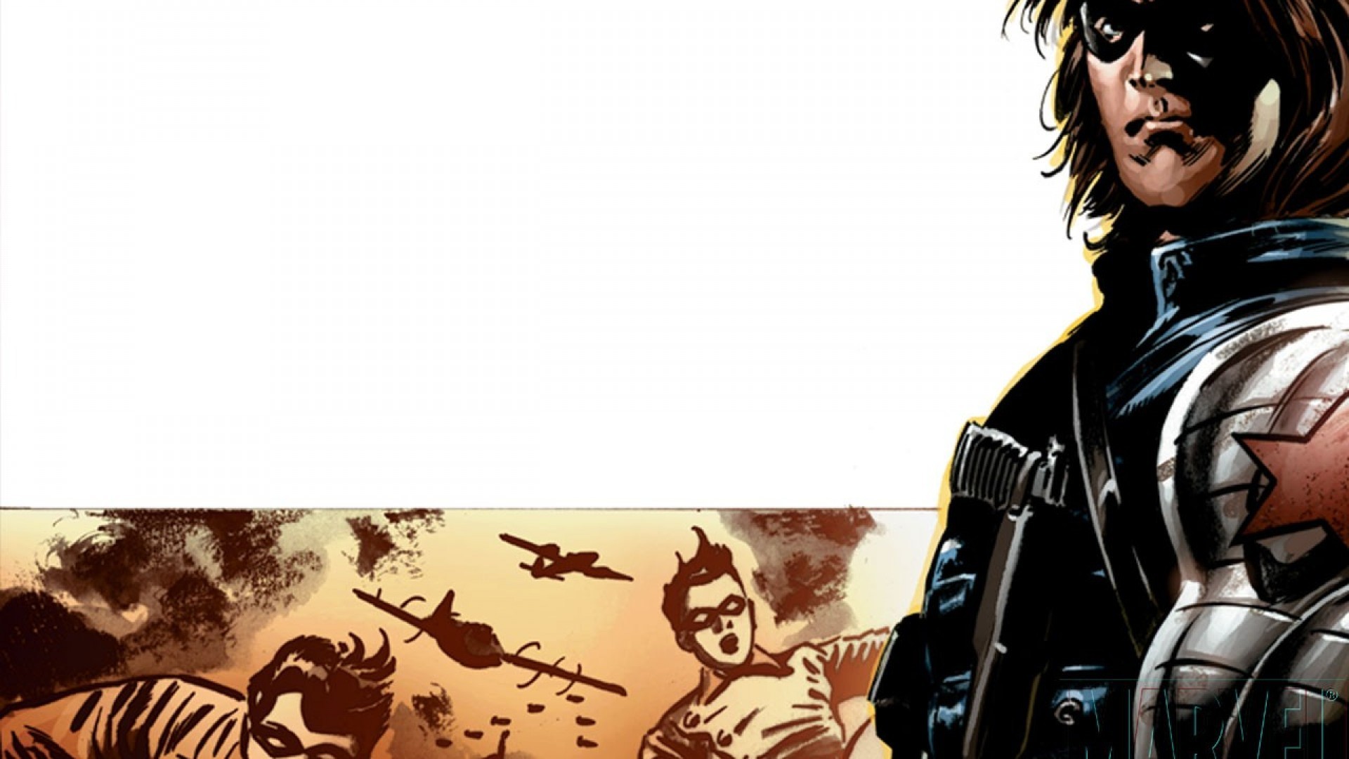 The Winter Soldier Hd Illustration - Winter Soldier Hd Background - HD Wallpaper 