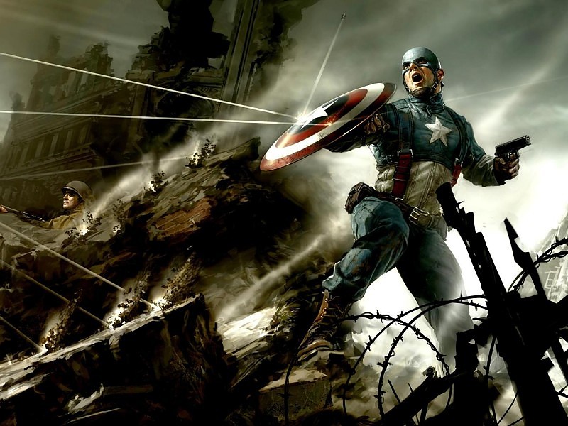 Captain America Wallpaper In Hd - Old Captain America Fight - HD Wallpaper 