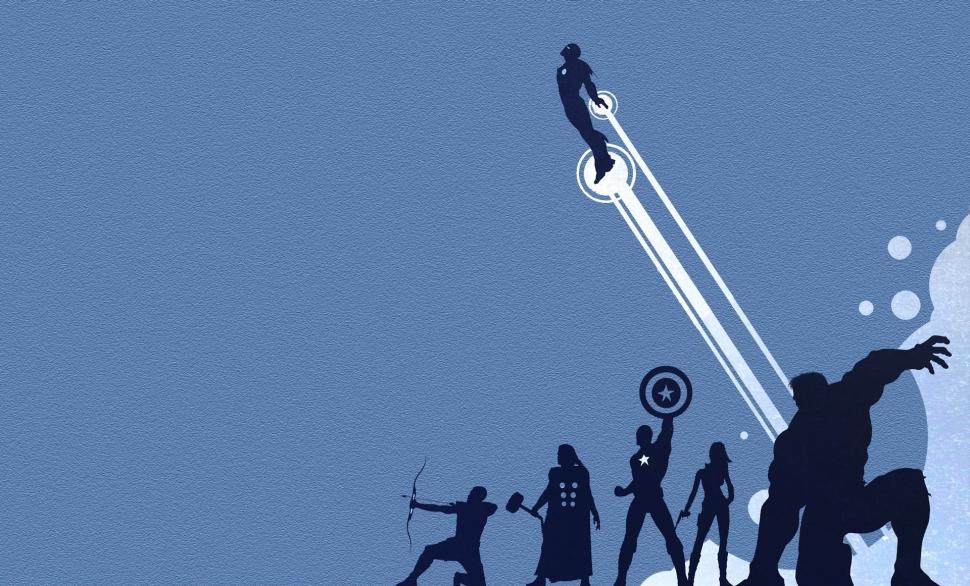 Artwork, Iron Man, Hulk, Thor, Captain America, Black - Avengers Wallpaper Art - HD Wallpaper 