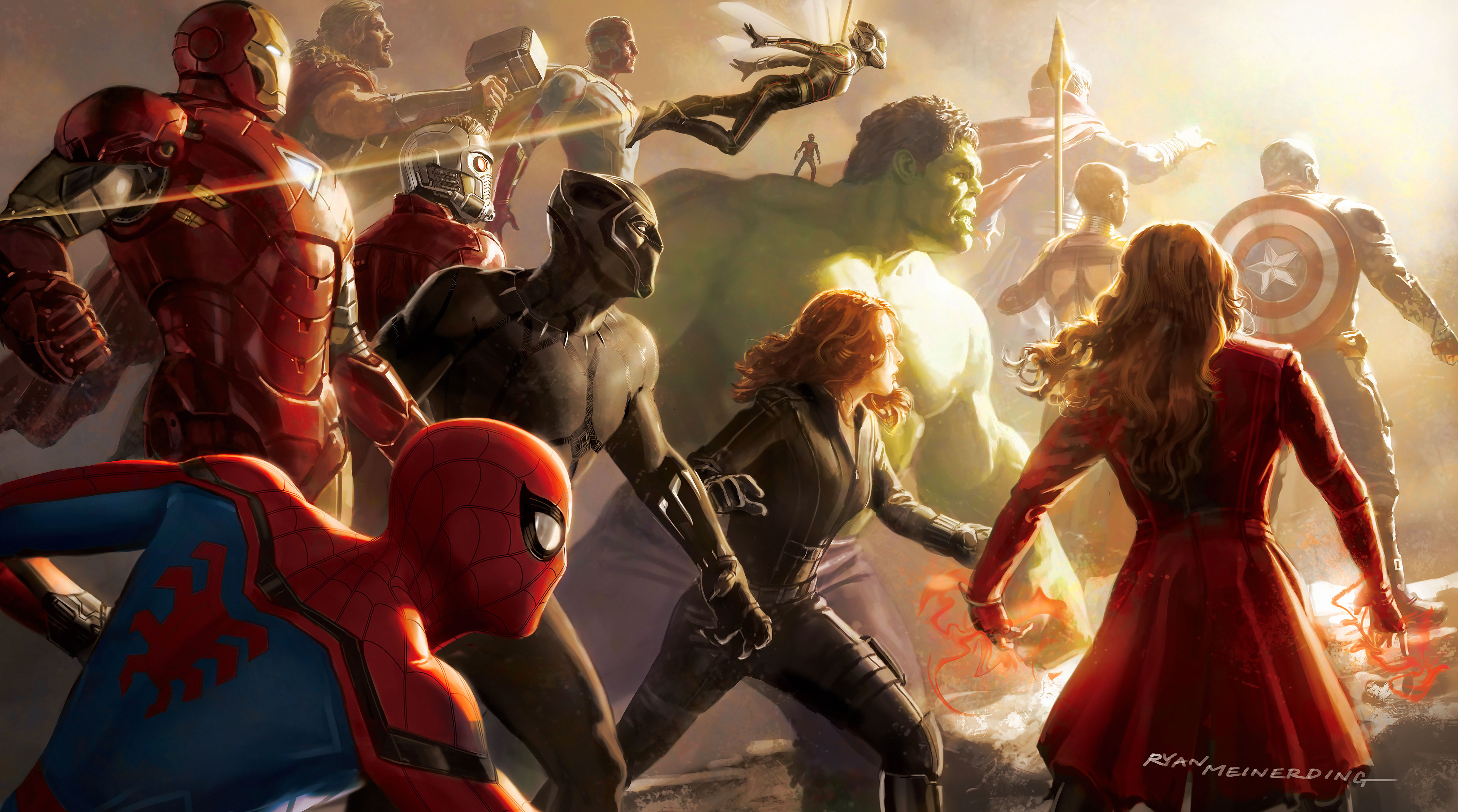 Avengers Road To Infinity War Art - HD Wallpaper 