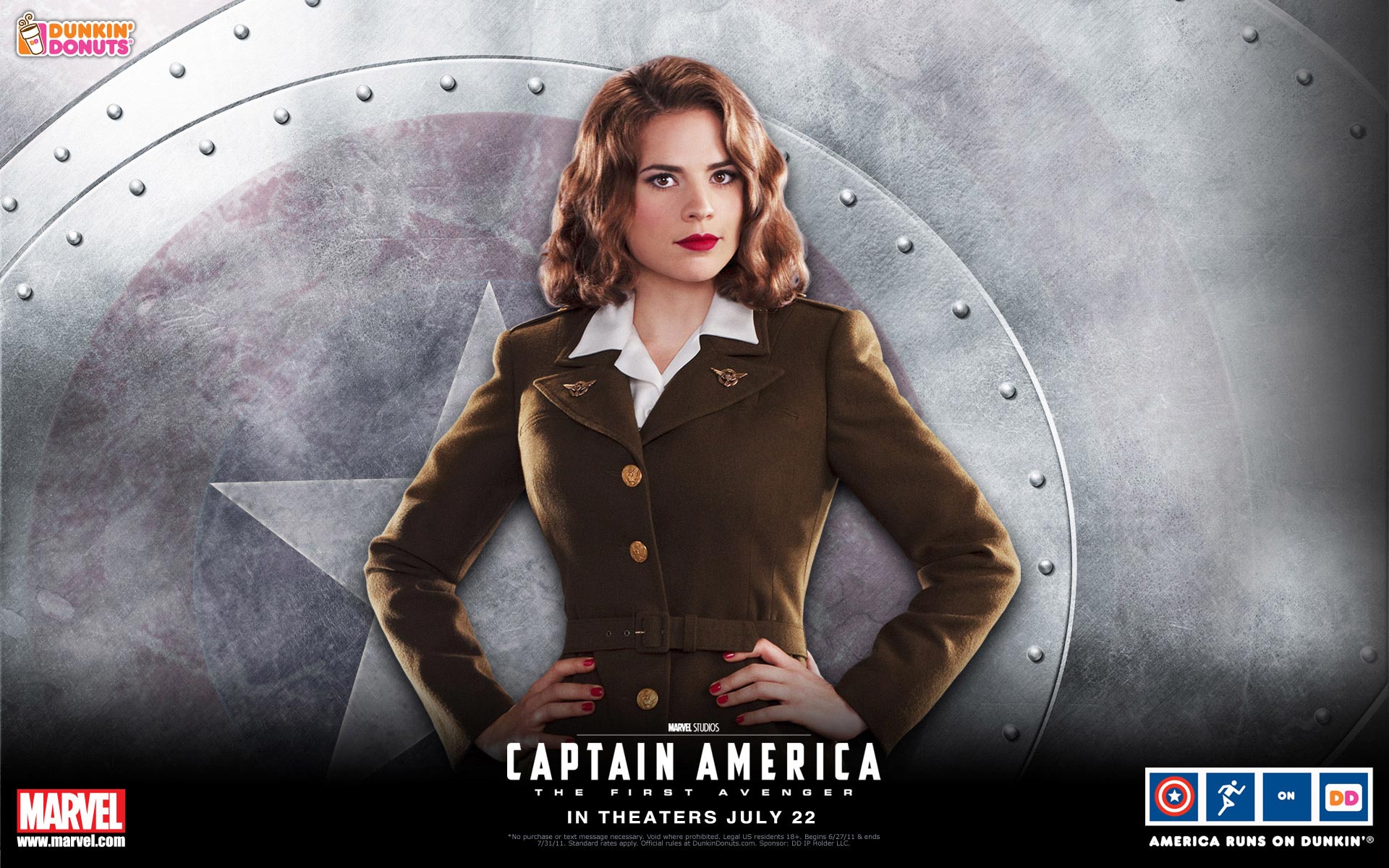 Captain America Peggy Carter Real Name - HD Wallpaper 