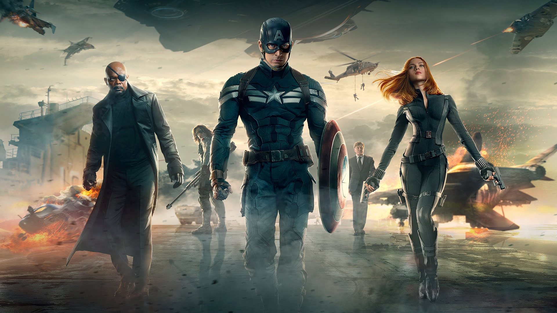 Captain America The Winter Soldier Desktop - HD Wallpaper 
