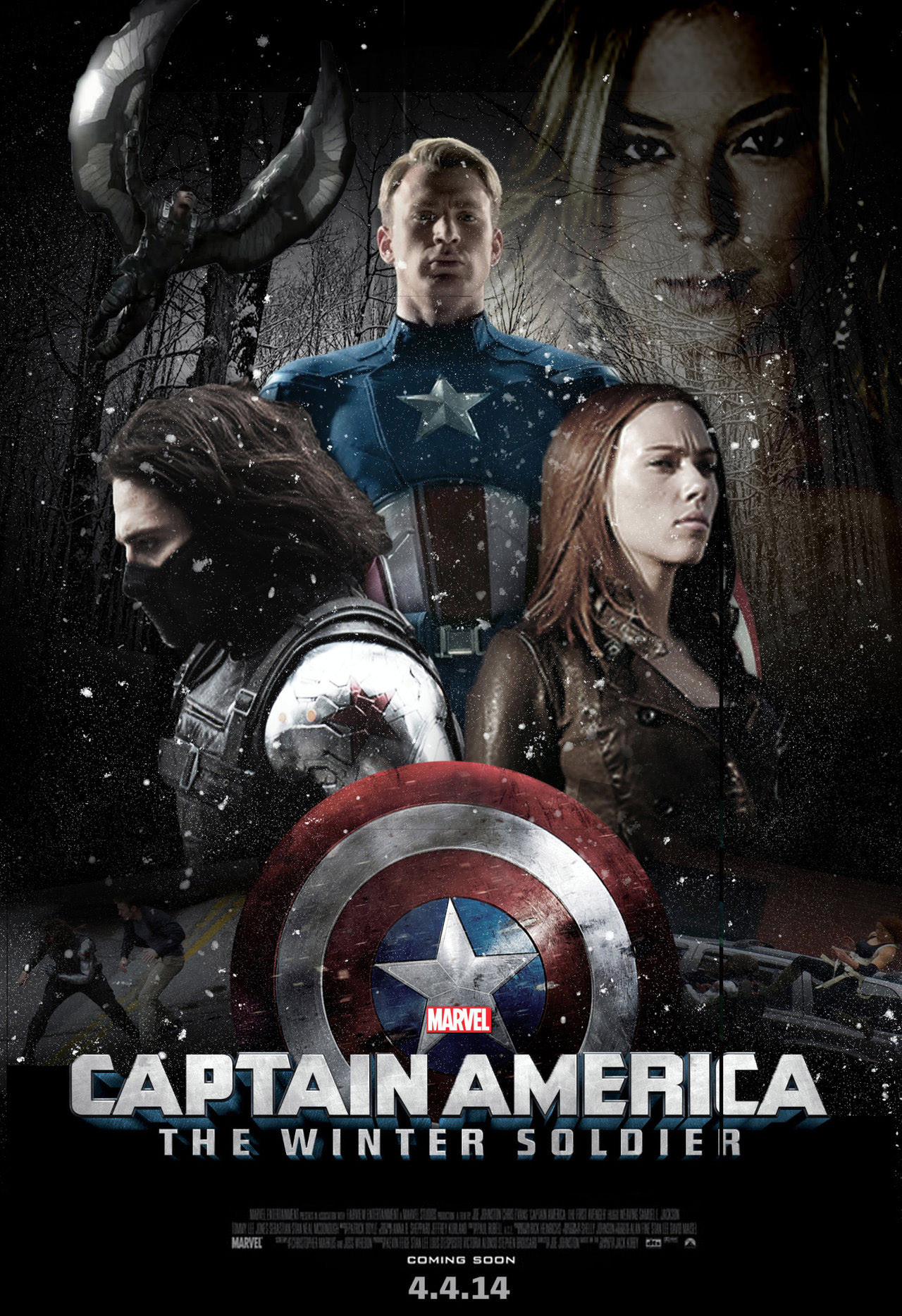 “captain America The Winter Soldier” - Captain America The Winter Soldier 2014 Movie Poster - HD Wallpaper 
