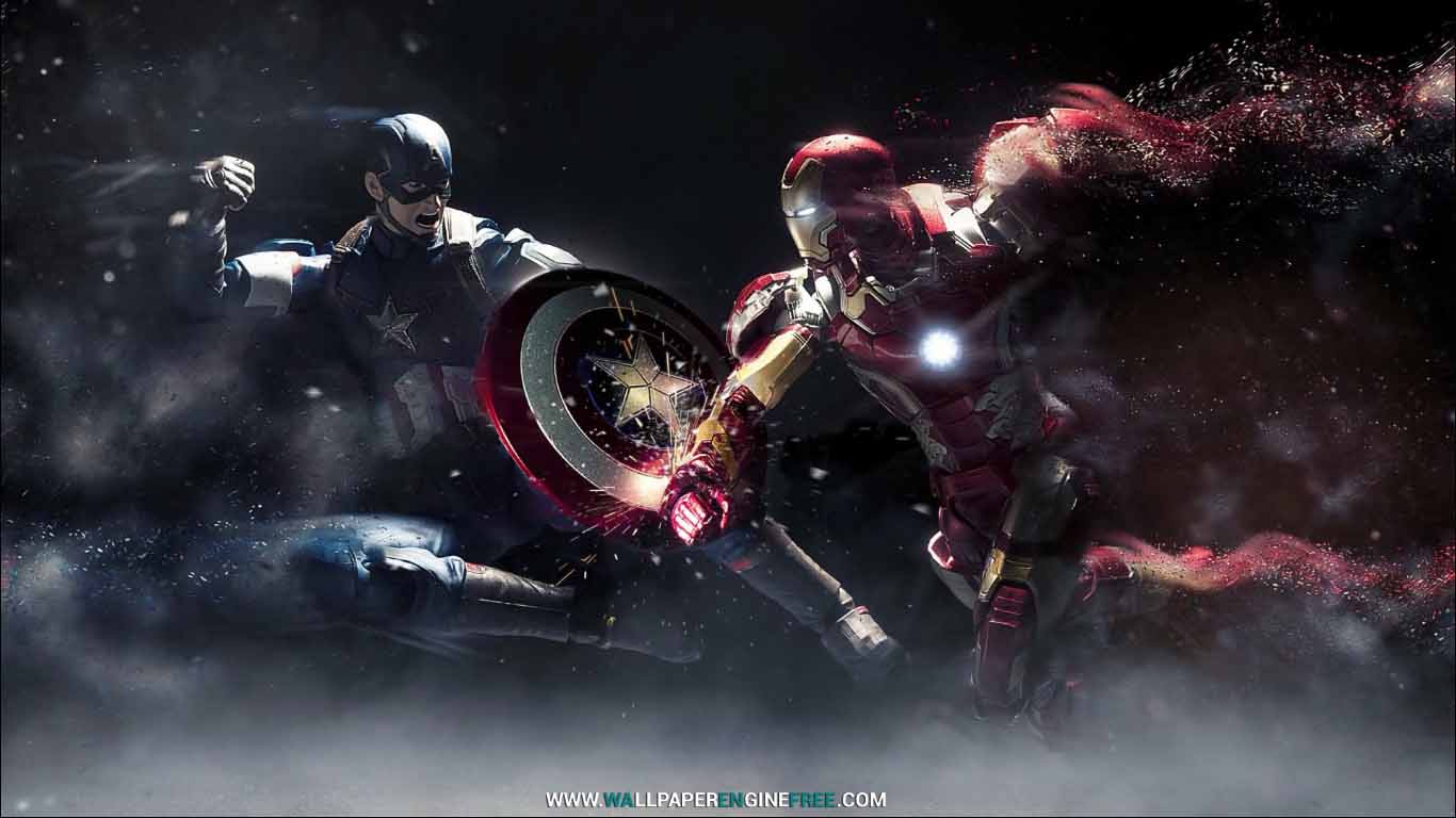 Captain America Vs Iron Man Wallpaper Engine - Pc Wallpaper Iron Man - HD Wallpaper 