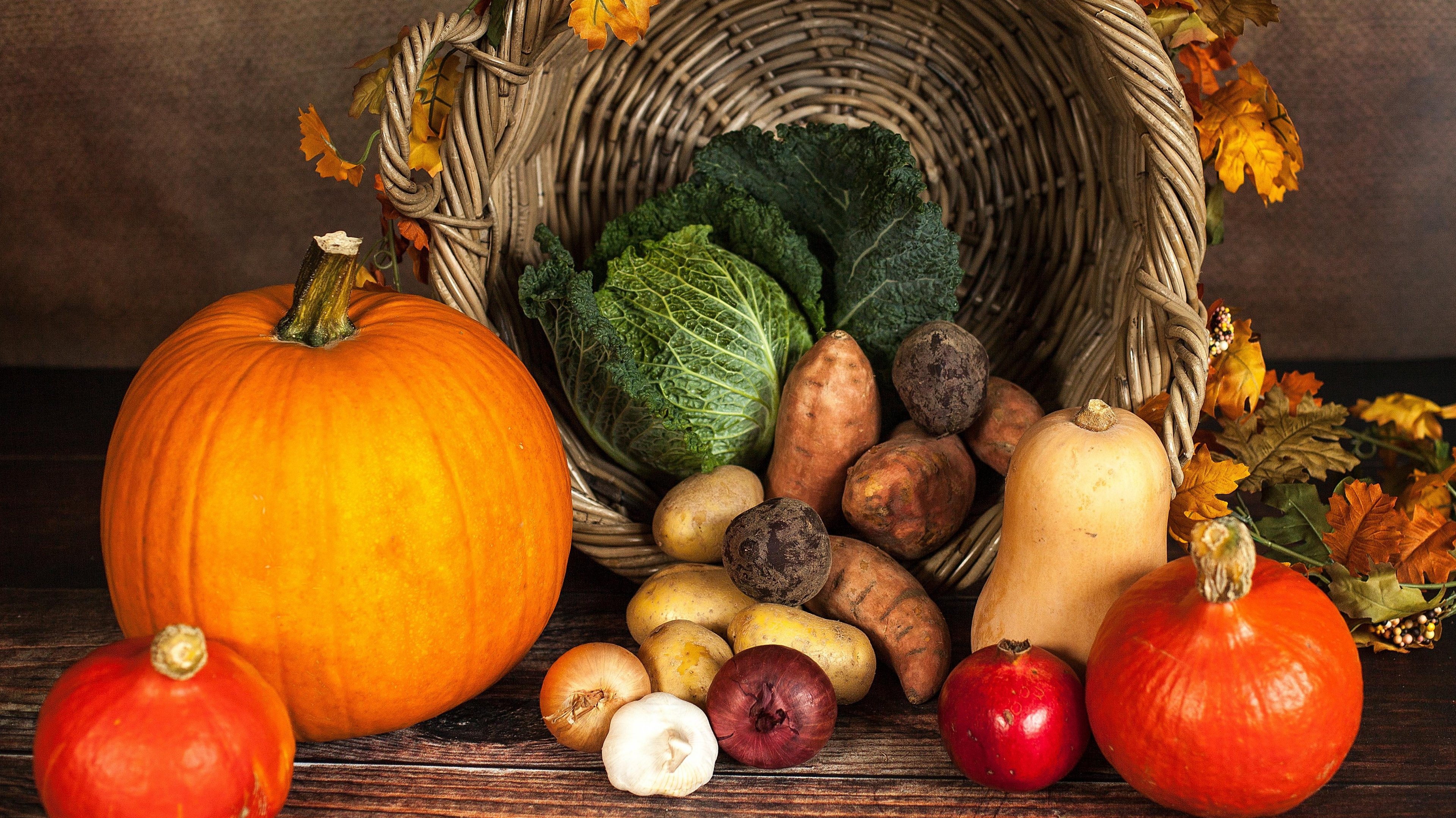 Autumn Vegetables - HD Wallpaper 