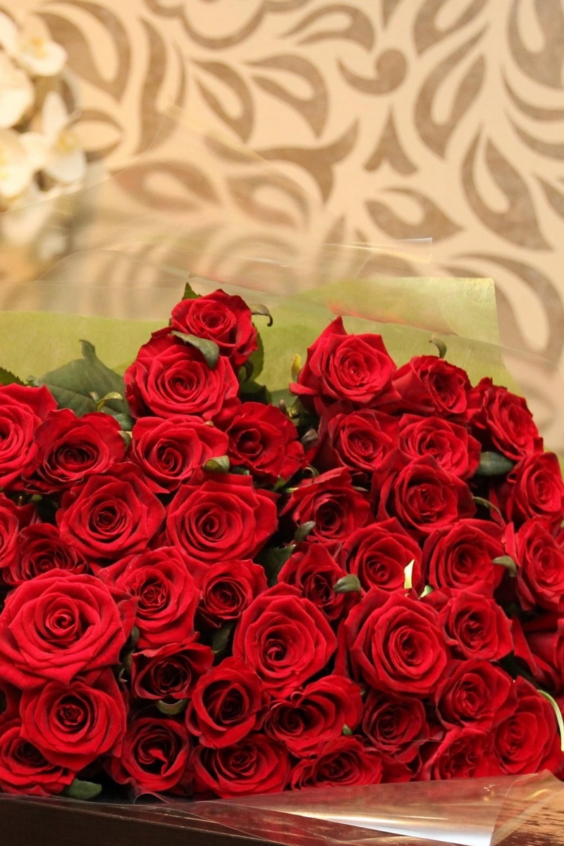 Wallpaper Roses, Flowers, Bouquet, Red, Chic - Открытки С Днём Бракосочетания - HD Wallpaper 