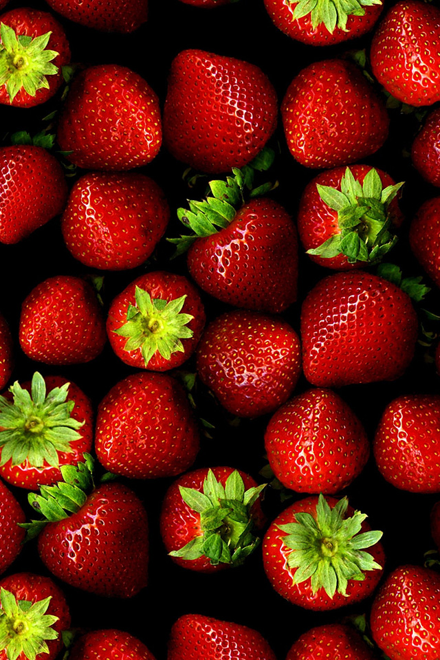 Strawberries Wallpaper - Fresh Strawberry Wallpaper Iphone - HD Wallpaper 
