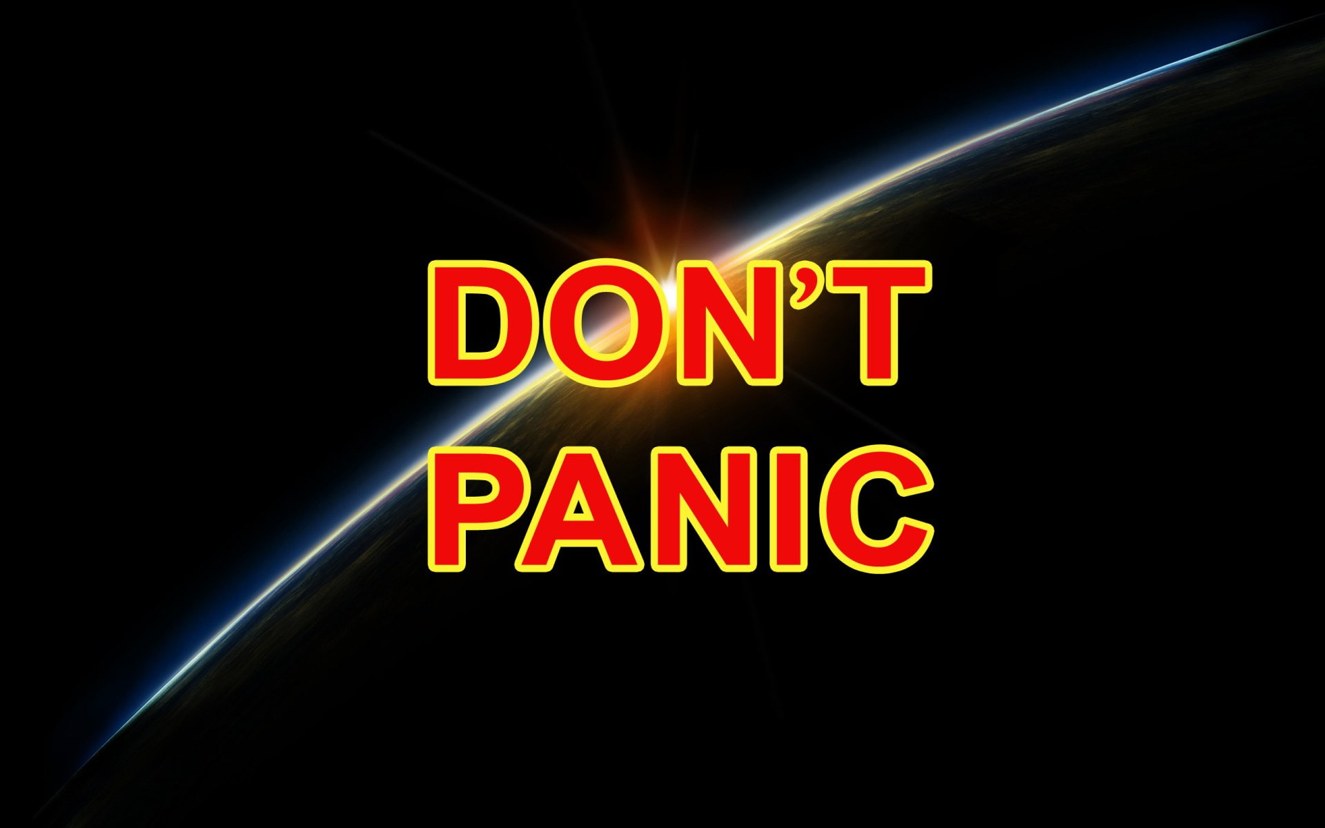 Don T Panic - 1920x1200 Wallpaper - teahub.io