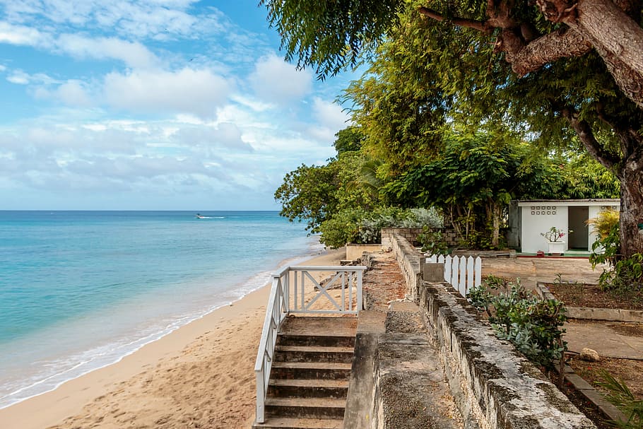 Clearwater Villa Beach, Barbados, Atlantic Ocean, Stairs, - Clearwater Villa Barbados - HD Wallpaper 
