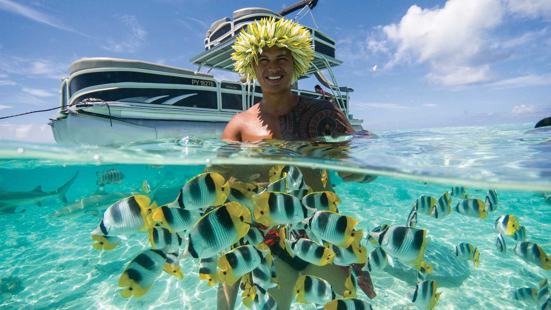 Bora Bora Boat Tours - HD Wallpaper 