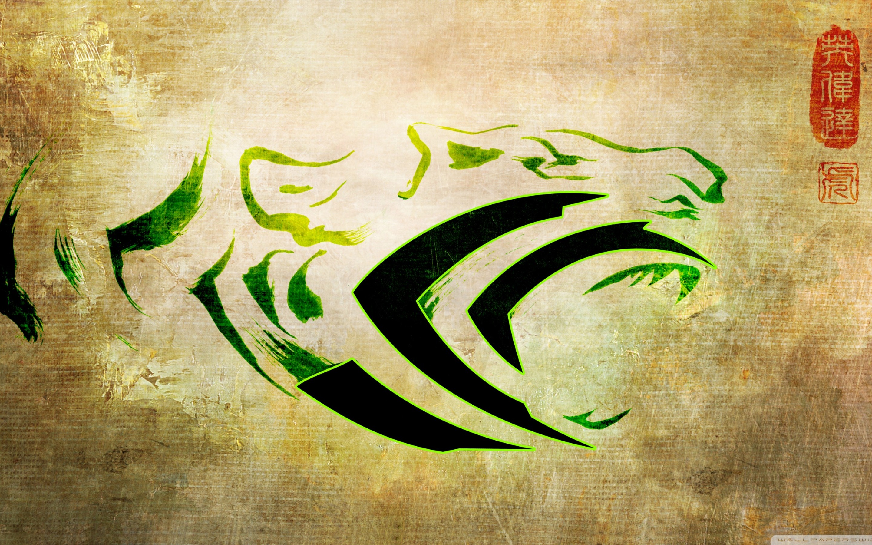 Nvidia Tiger - HD Wallpaper 