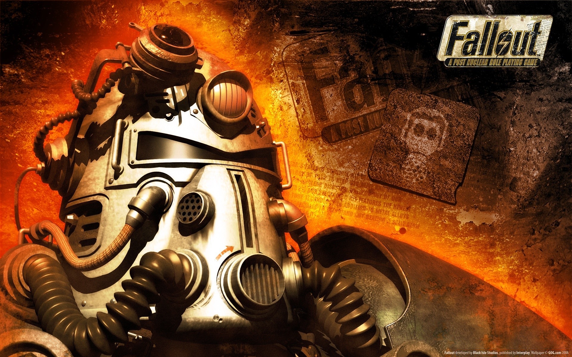 Fallout Flame Heat Dirty Old Dark Smoke - Fallout 1 2 Backgrounds - HD Wallpaper 
