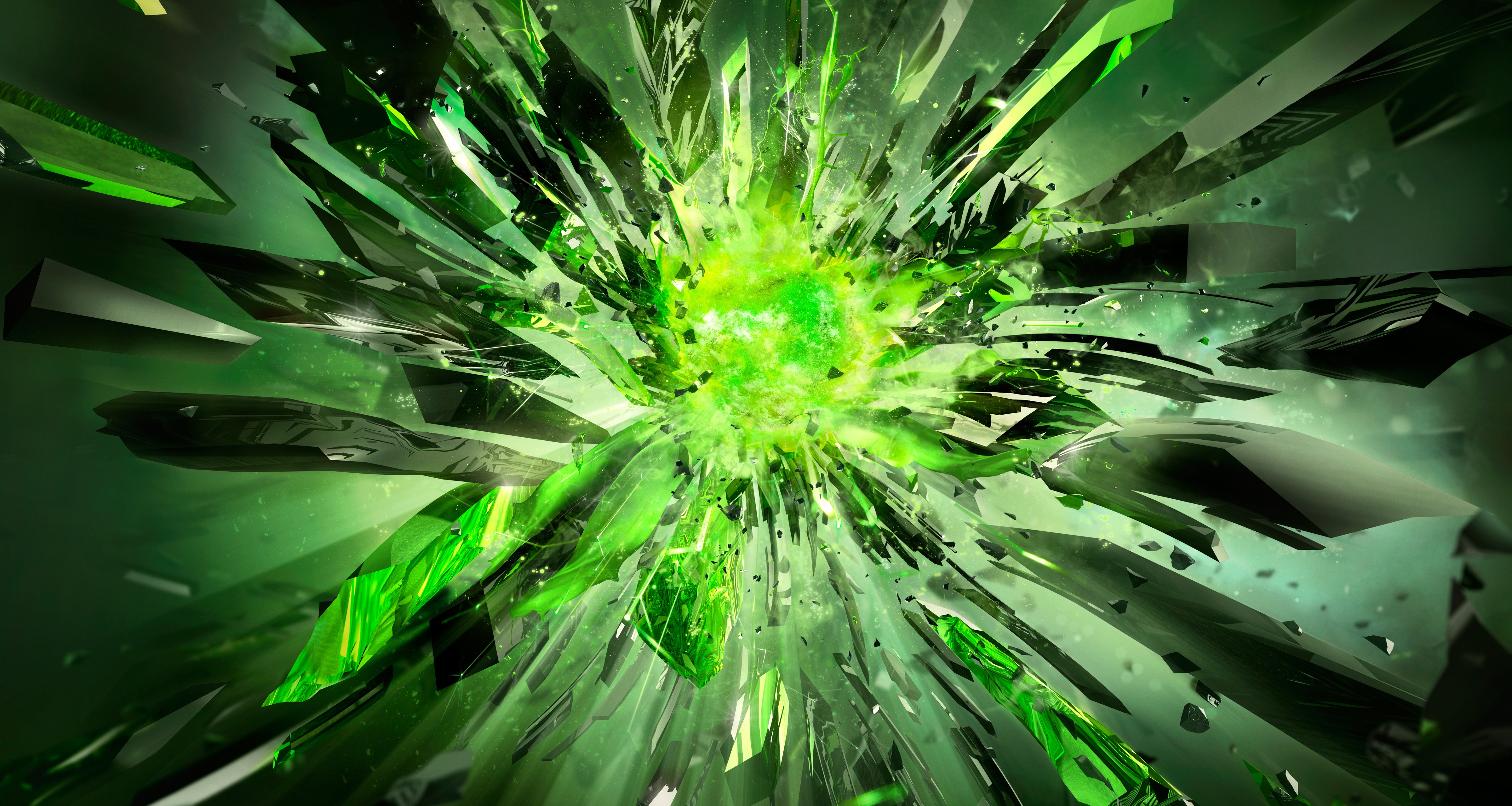 Gaming Cool Green Backgrounds - HD Wallpaper 