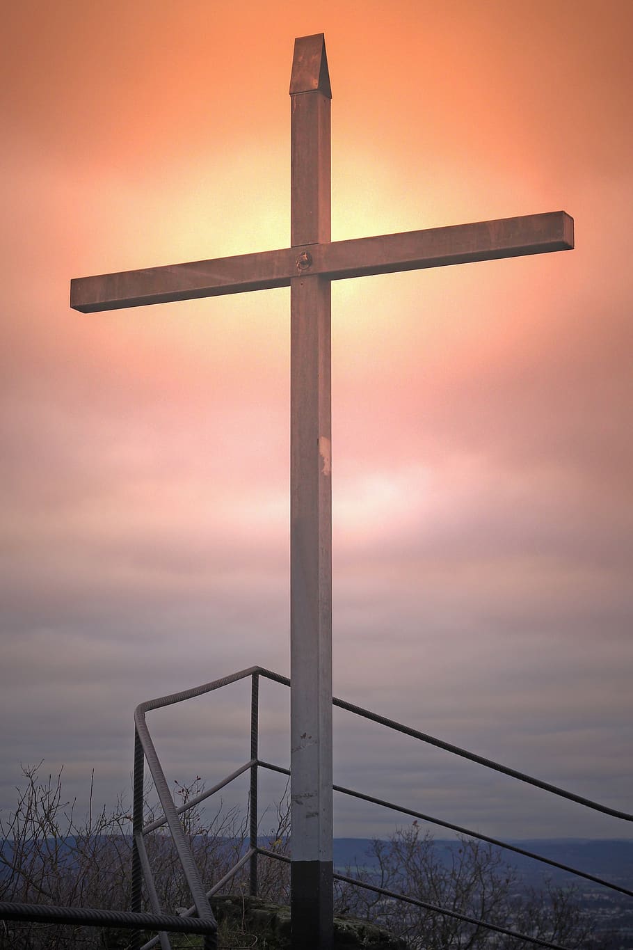 Cross, Sky, Resurrection, Summit Cross, Andernach, - Cross - HD Wallpaper 