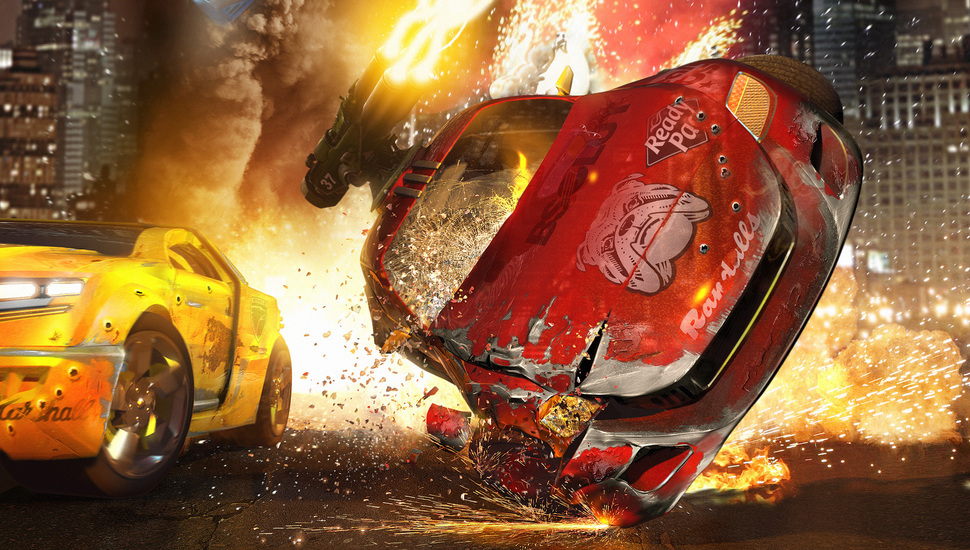 Death Track Resurrection, Race, The Accident, Fire - Car Crash Backgrounds - HD Wallpaper 