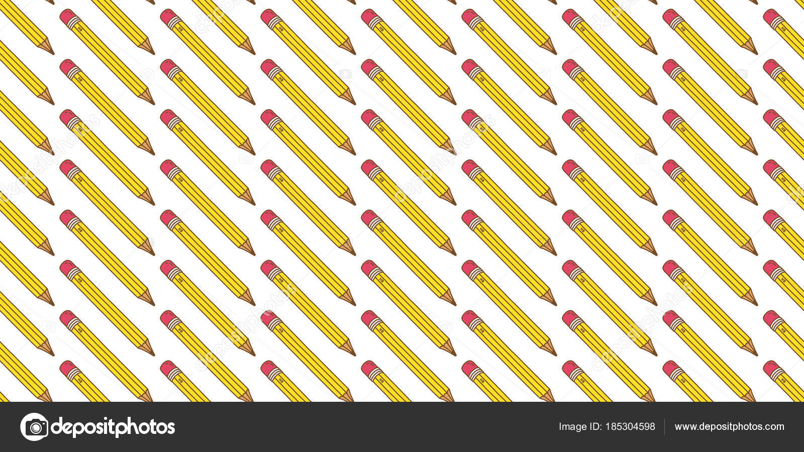 Seamless Pattern Pencil Clipart Background - HD Wallpaper 