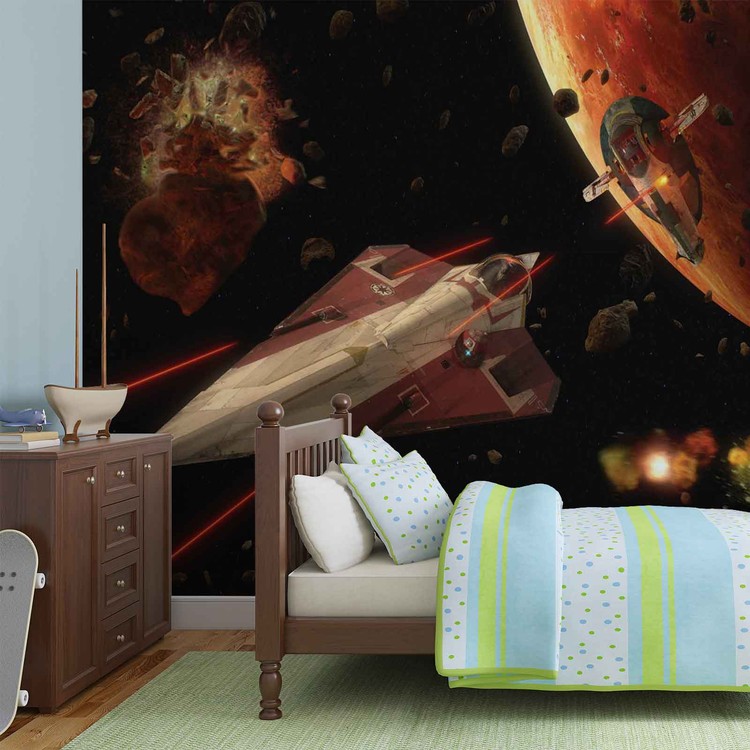 Star Wars Slave I Craft Wallpaper Mural - Football Wall Mural - HD Wallpaper 