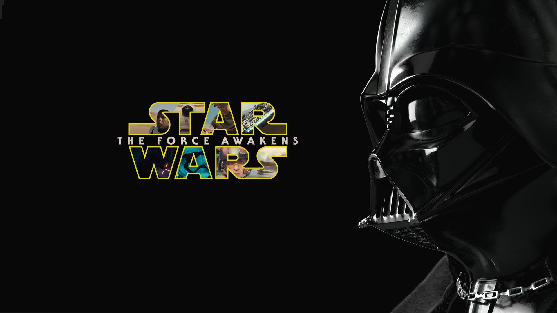 Darth Vader With Star Wars Force Awakens Wallpaper - Darth Vader - HD Wallpaper 