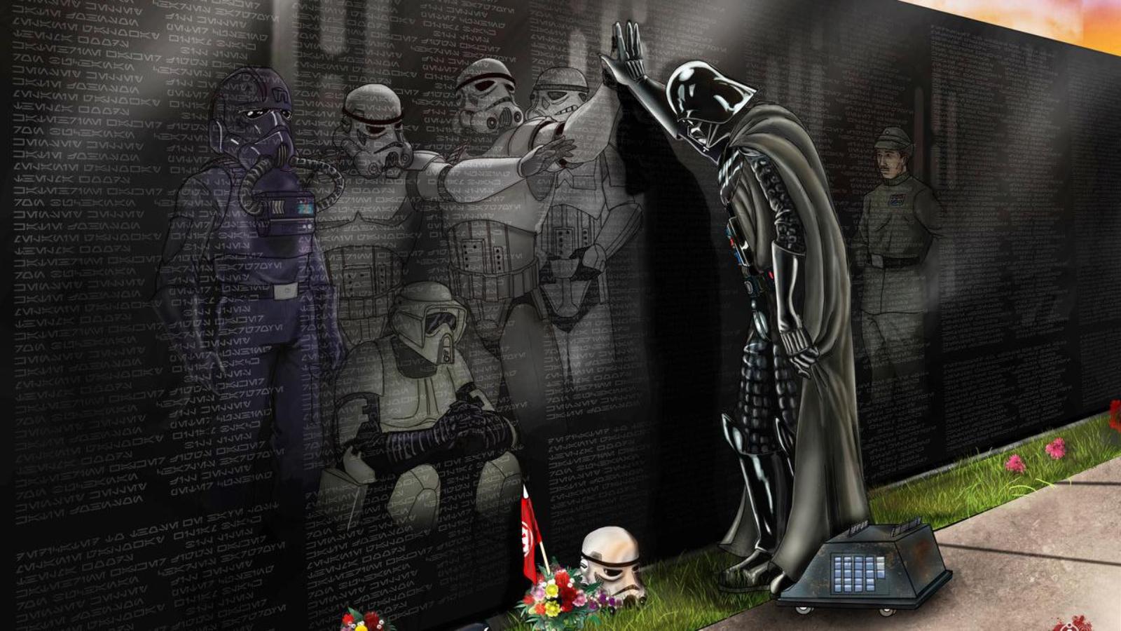 Star Wars Funny Walldevil Wallpaper Wp2009232 - Funny Star Wars Backgrounds - HD Wallpaper 
