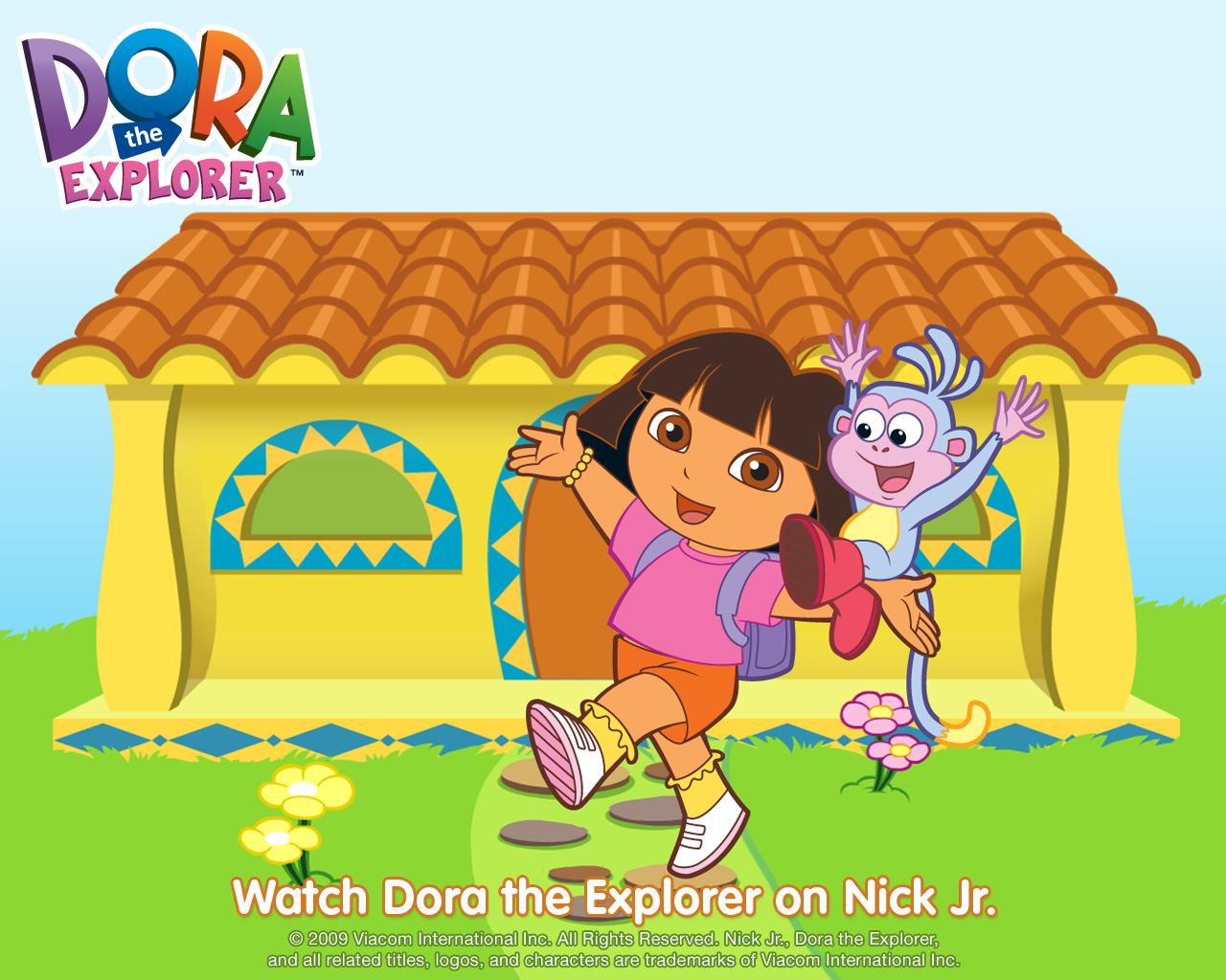 Dora Casa Wallpaper Standard - Dora The Explorer Valentine's Day - HD Wallpaper 