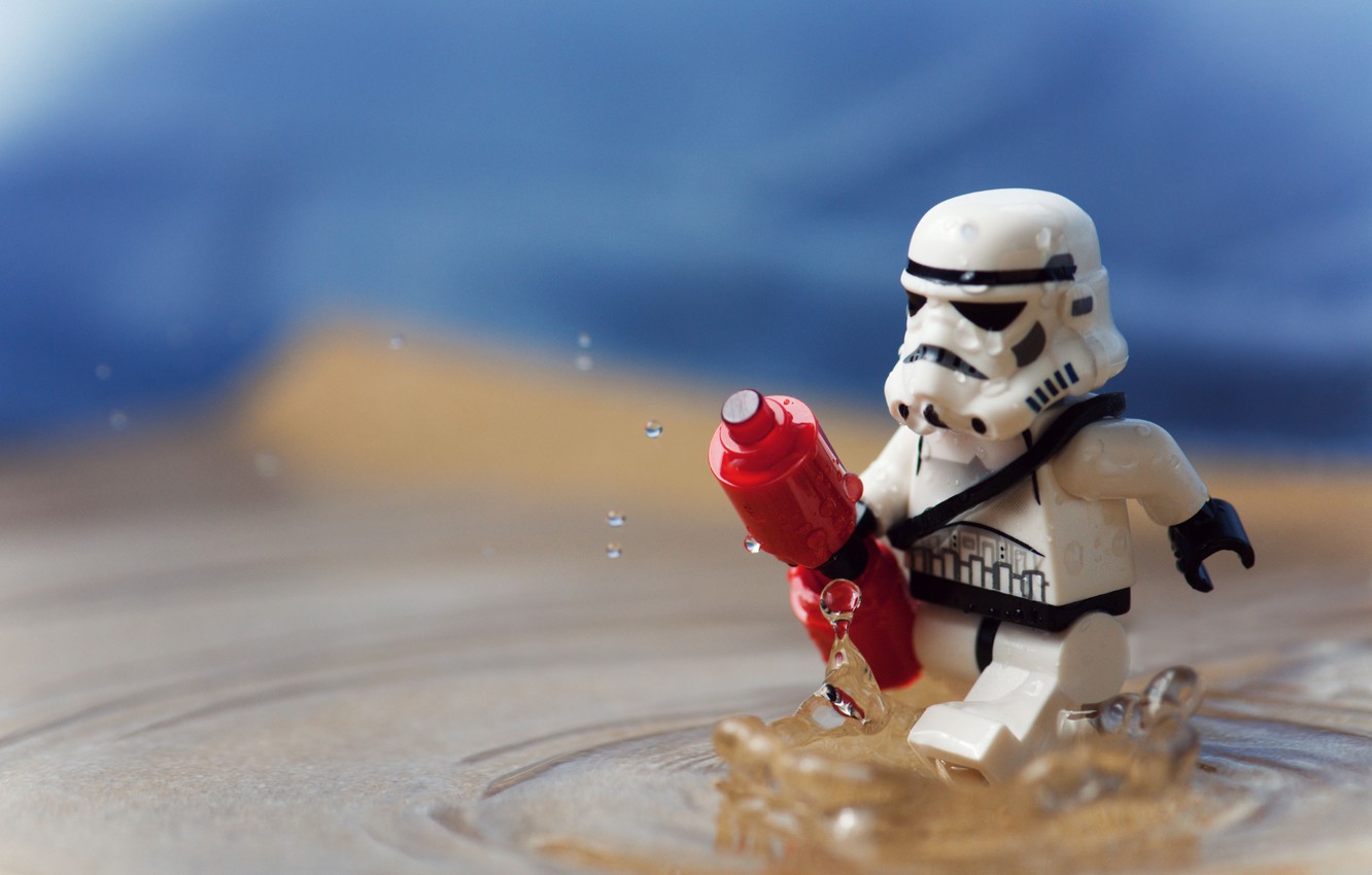 Photo Wallpaper Water, Star Wars, Star Wars, Lego, - Lego Star Wars Wallpaper 4k - HD Wallpaper 