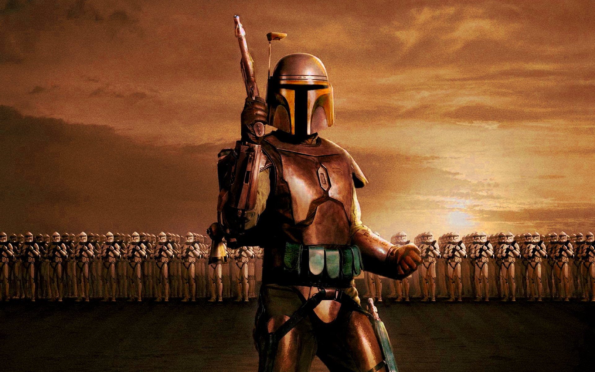 Star Wars Episode Ii Attack Of The Clones Wallpaper - Jango Fett A Mandalorian - HD Wallpaper 