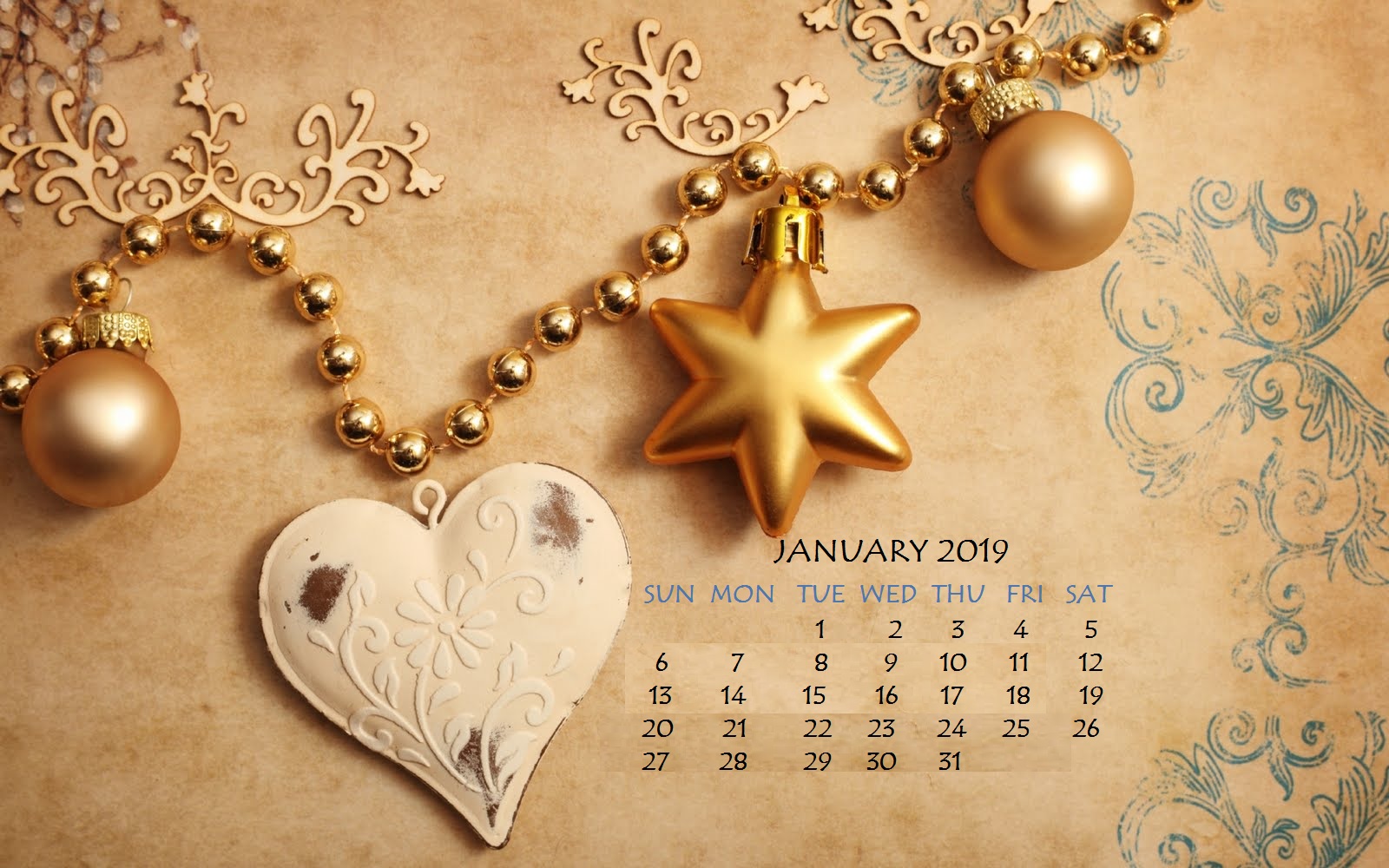 January 2019 Pearl Stone Calendar Wallpaper - Religious Beautiful Merry Christmas - HD Wallpaper 