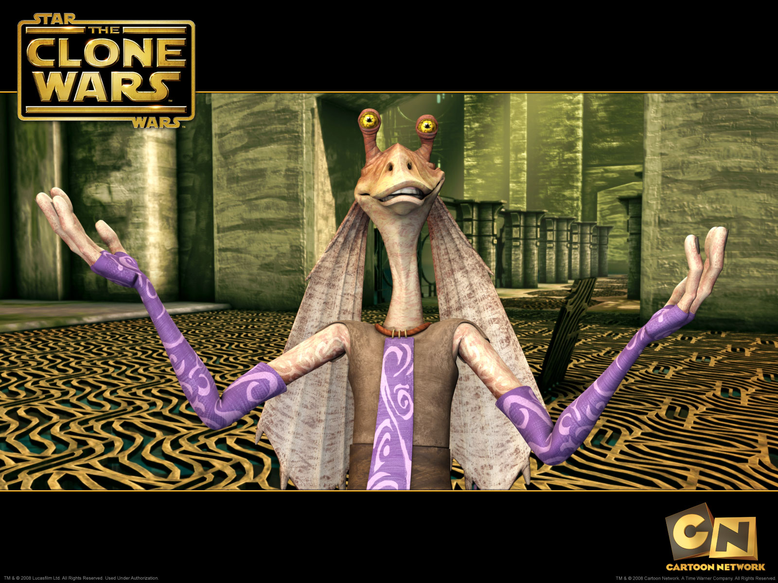 Cartoon Network Star Wars Clone Wars Jar Jar Binks - Jar Jar Binks - HD Wallpaper 