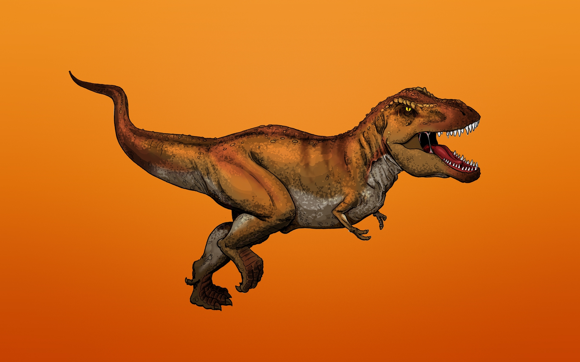 Rex Colored Dinosaur - HD Wallpaper 