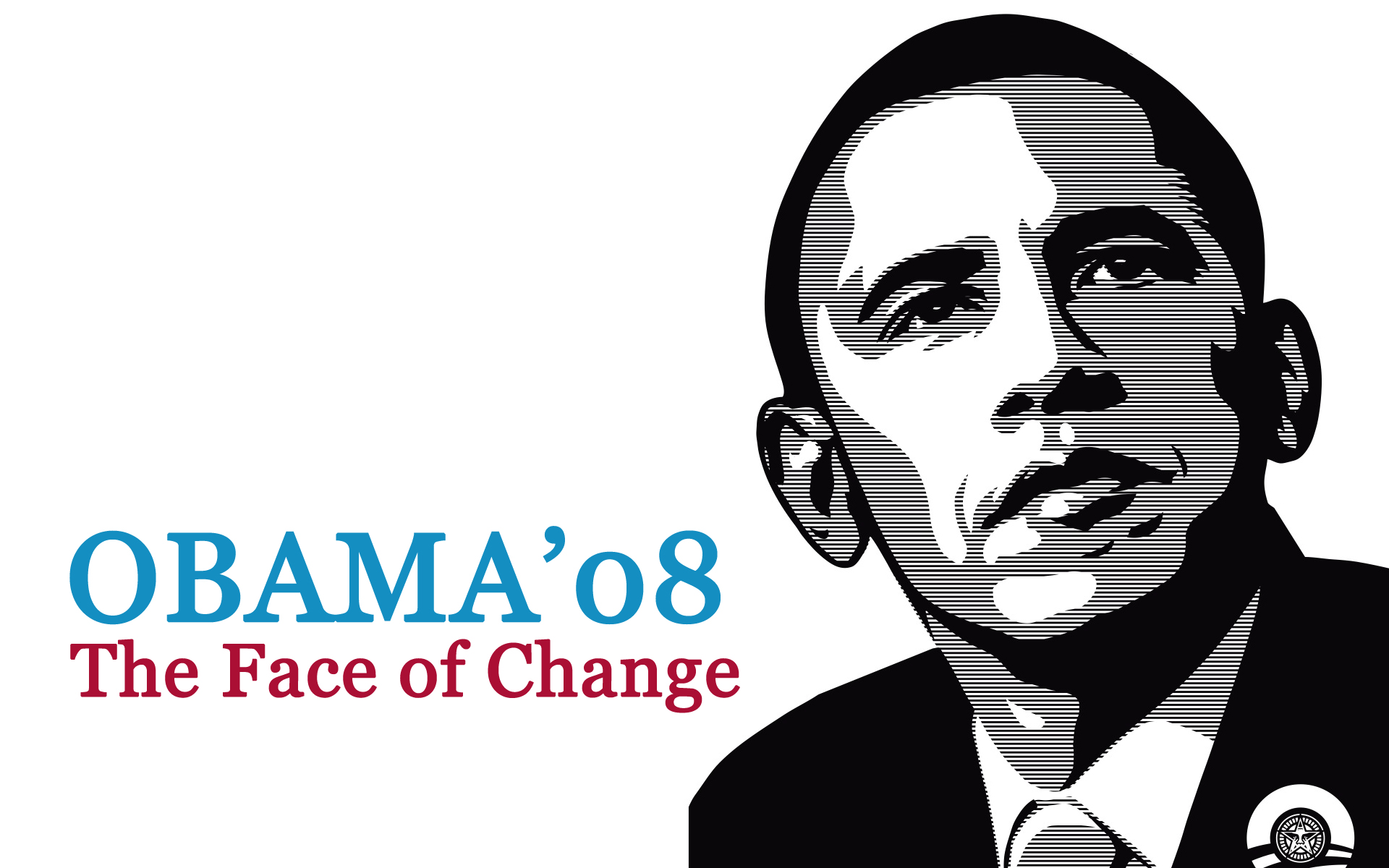 Barack Obama Hope Black And White Hand Drawn Vector - HD Wallpaper 