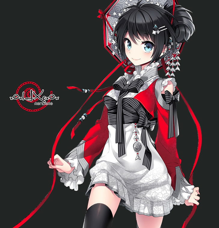 Anime Girls, Nana Komatsu, Friends, Long Hair, Black - HD Wallpaper 