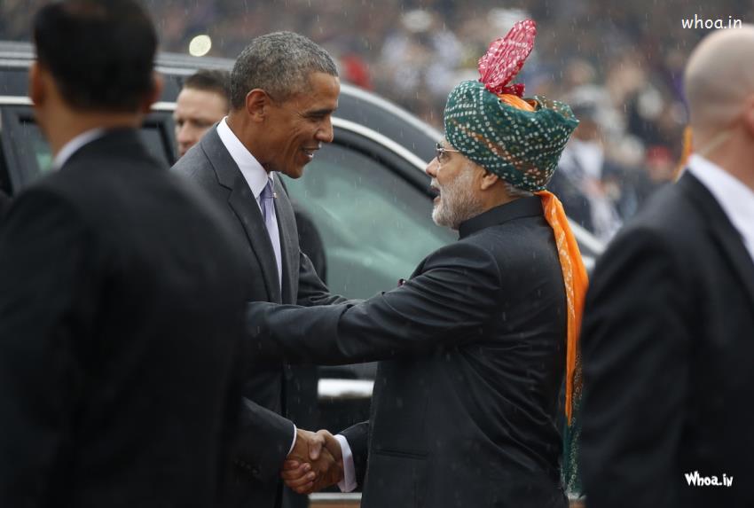Narendra Modi With Barack Obama In America Hd Wallpaper - Full Hd Narendra Modi 3d - HD Wallpaper 