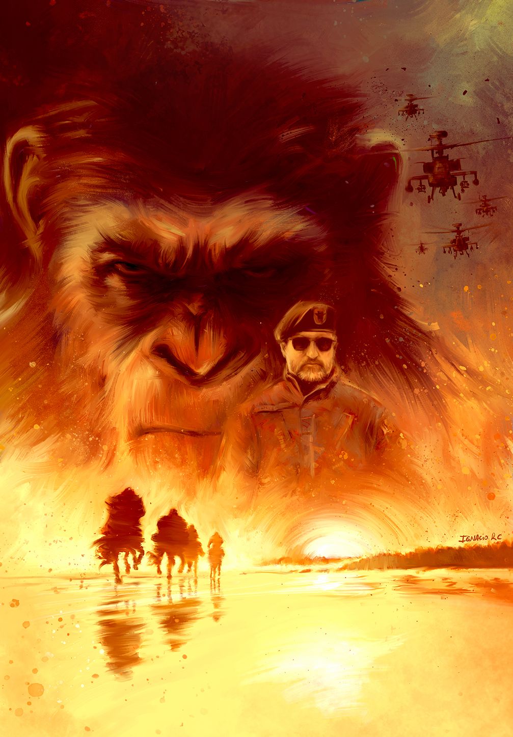 Planet Of The Apes War Poster - HD Wallpaper 