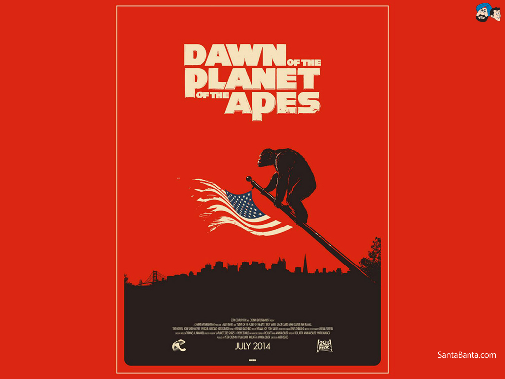 Dawn Of The Planet Of The Apes - Poster - HD Wallpaper 