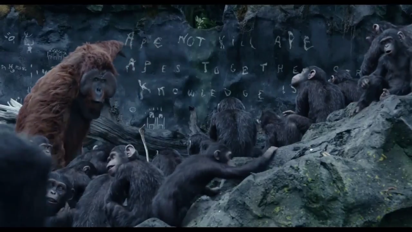 Dawn Of The Planet Of The Apes Maurice And Caesar - 1366x768 Wallpaper -  