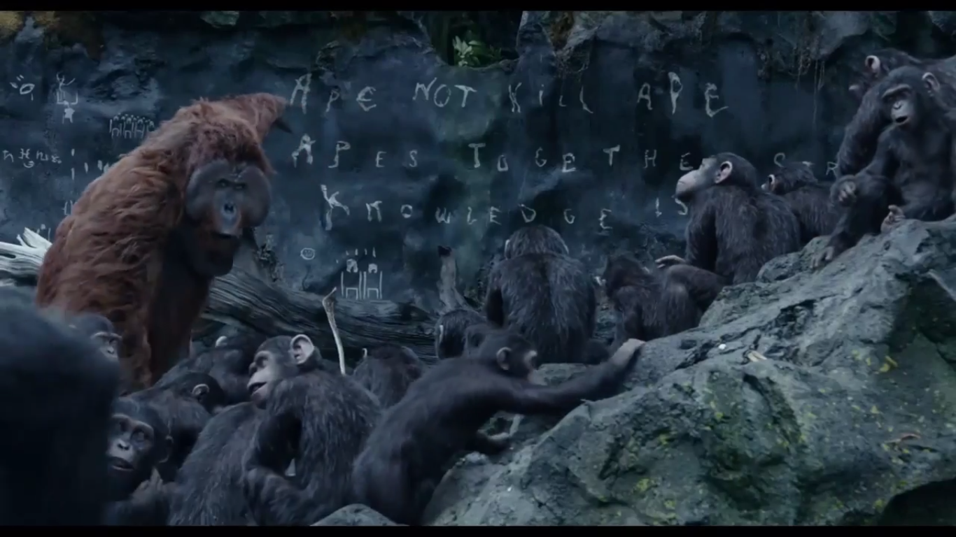 Dawn Of The Planet Of The Apes Maurice And Caesar - HD Wallpaper 