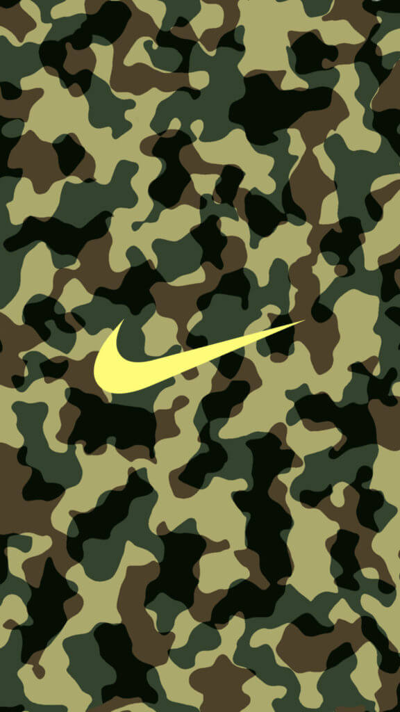 Green Camouflage X Nike - Iphone Papel De Parede Camuflado - HD Wallpaper 